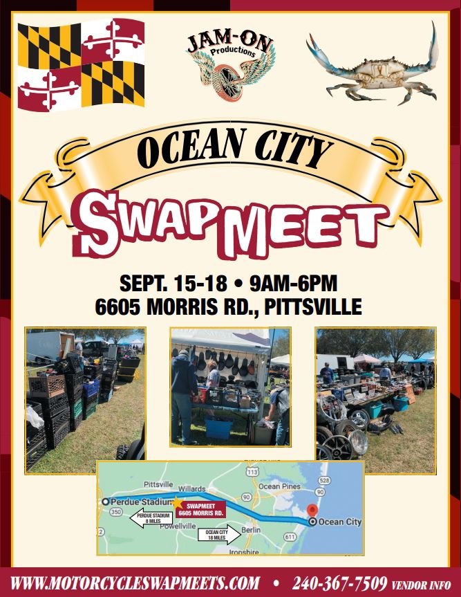 Ocean City Swap Meet During OC Bike Week Motorcycles Parts